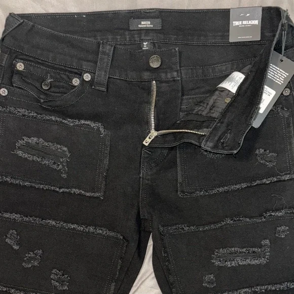 True Religion Black Relaxed Jeans
